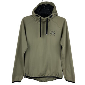 Felix Buhler Hooded Fleece Pullover Women M Olive Equestrian Warm Horse Girl